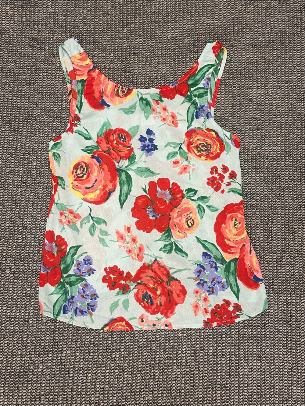 Everly Floral Scoop-Neck Tank Top